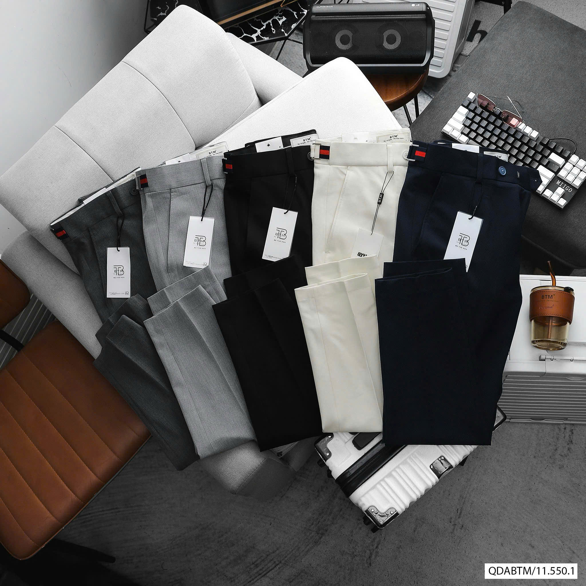 Quần tây BTM thiết kế side tab - Slim fit