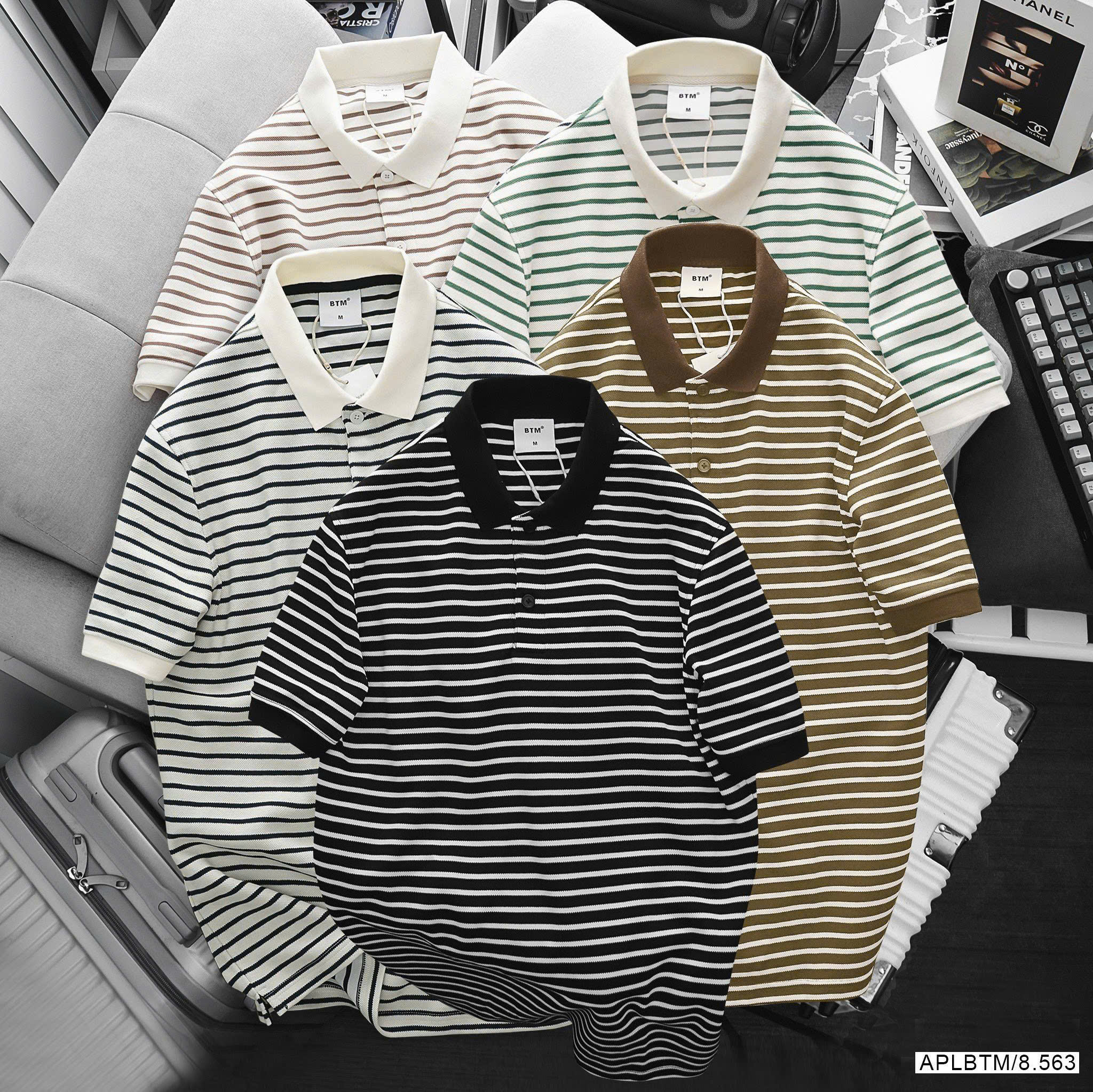 Polo BTM vải cá sấu Pique - Slim fit