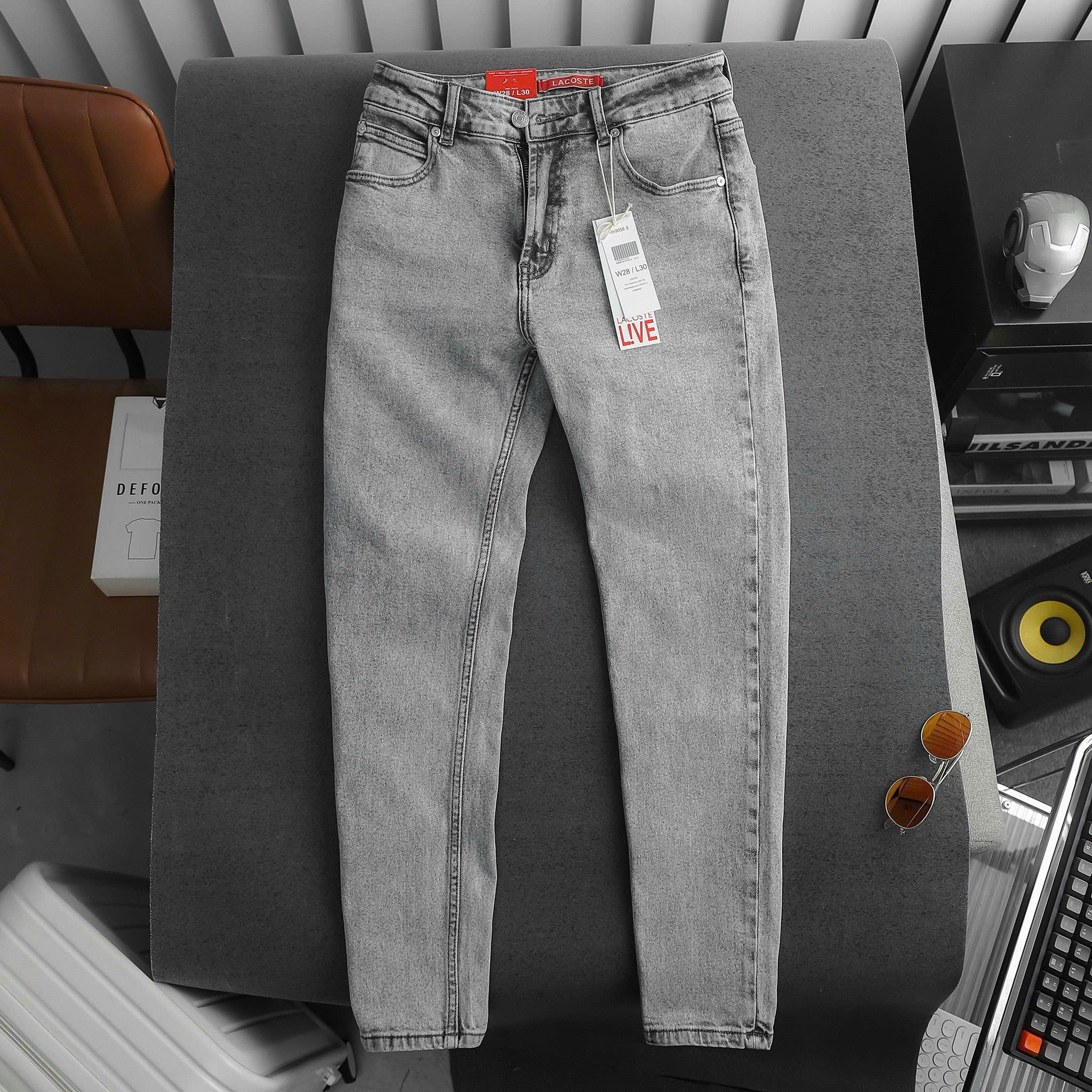 L.C Jeans - Xám trắng wash 240441 - Slim fit