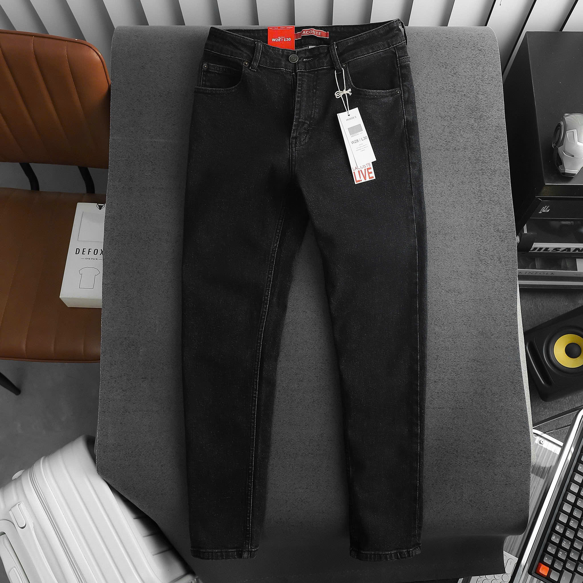 L.C Jeans - Xám đen trơn 240440 - Slim fit