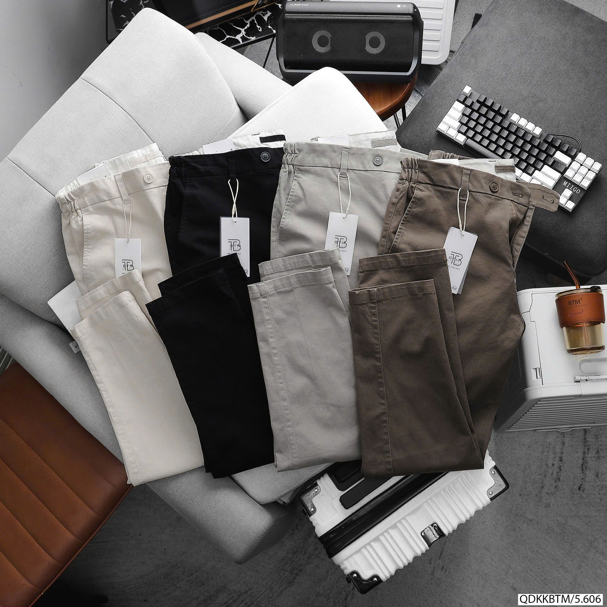 Quần Kaki BTM Phối Chun -Regular 25034